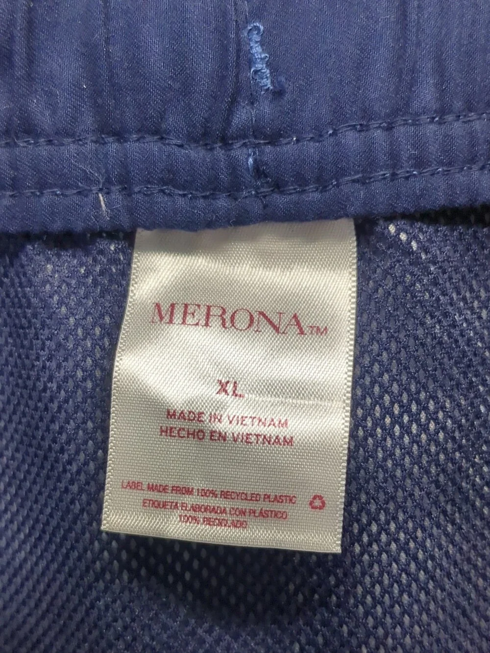New Merona Blue Pineapple Swim Trunks Mens Size XL